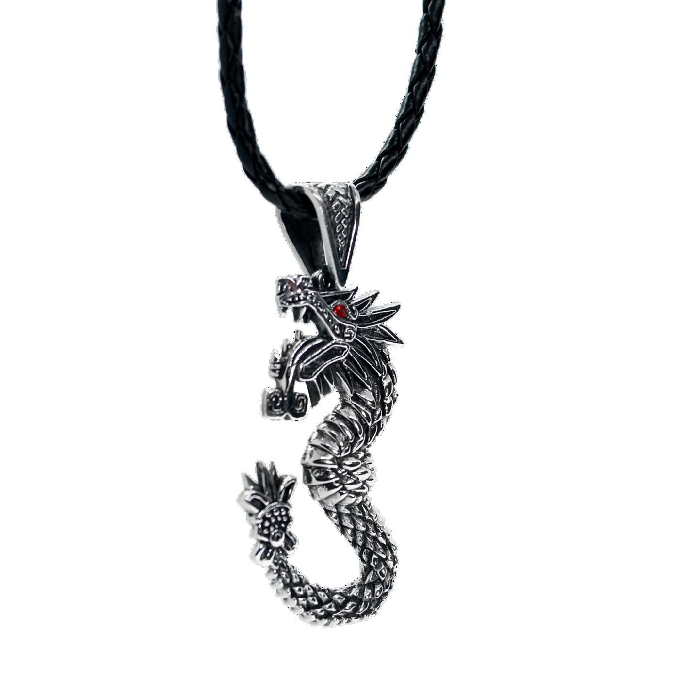 Dije Serpiente Quetzalcóatl Plata 925 Cordón Piel Genuina